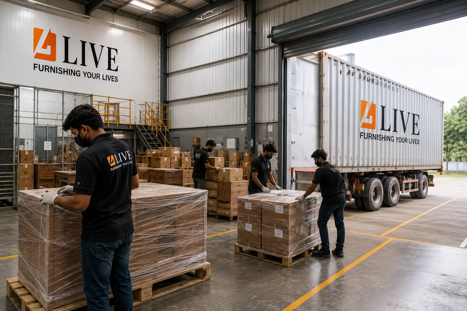 Heavy Palletization & Container Dispatch Logistics